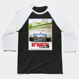 Grand Prix Monaco Vintage Poster 1979 Baseball T-Shirt